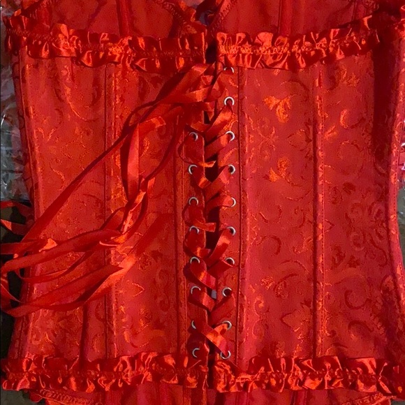 New! Sexy Brocade Corset Size Large - Picture 2 of 4